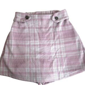 Livi Olivia Rae Plaid Pink & White Skort XS